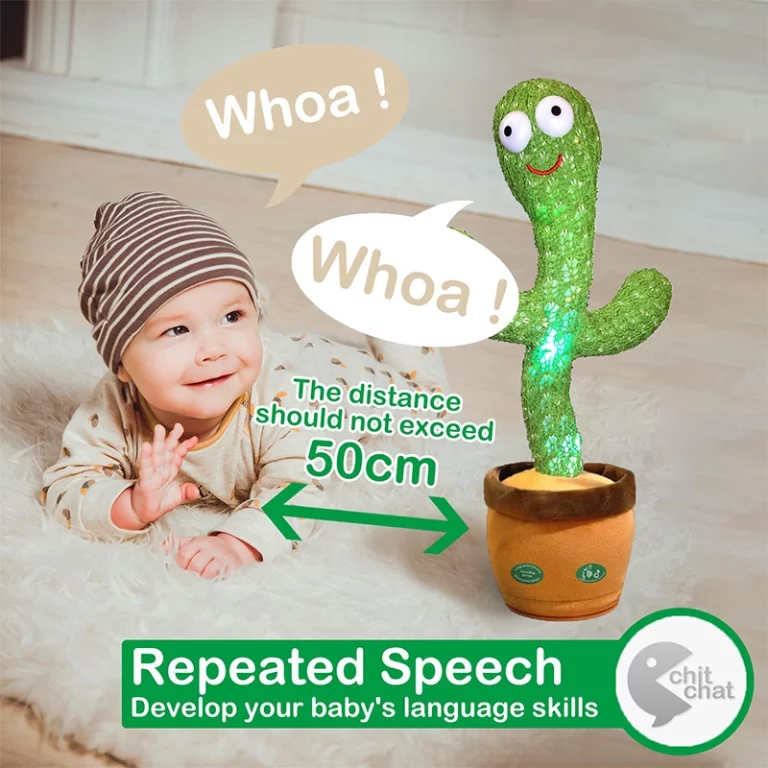 Dancing Talking Cactus Mimicking Toy,Talking Repeat Singing Sunny Cactus Toy 120 Pcs Songs for Baby 15S Record Your Sound Sing+Dancing+Recording+LED2