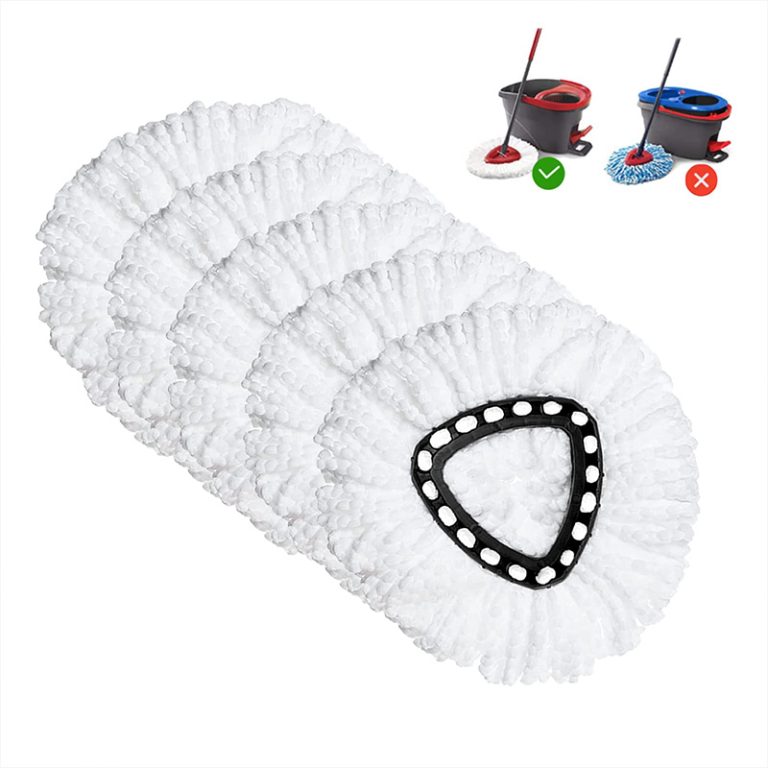 Spin Mop Replacement Head 4 Pack Mop Refill Compatible with Ocedar Triangle Swivel Mops Microfiber Swivel Mop Refill,Deep Clean,Machine Washable and Easy to Replace1