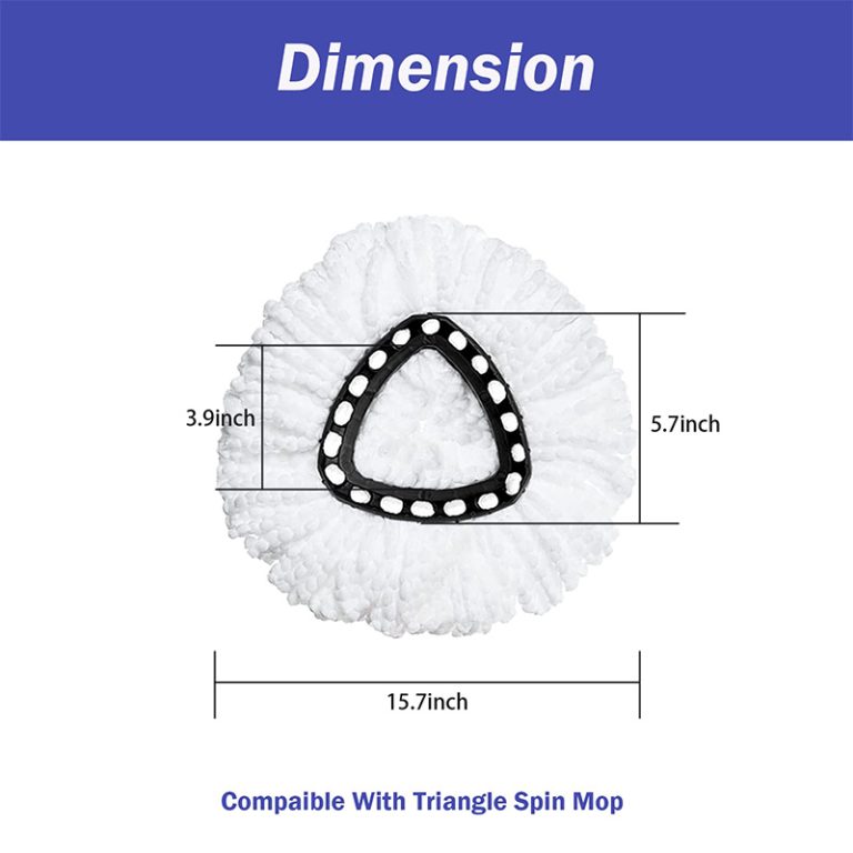 Spin Mop Replacement Head 4 Pack Mop Refill Compatible with Ocedar Triangle Swivel Mops Microfiber Swivel Mop Refill,Deep Clean,Machine Washable and Easy to Replace2